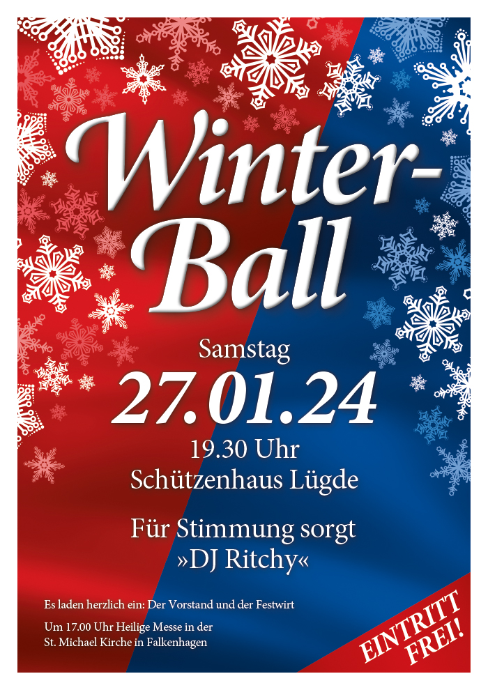 StKilianLuegde Winterball2024 Plakat DIN A2